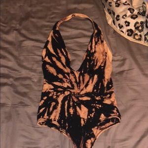 rust tie dye bodysuit